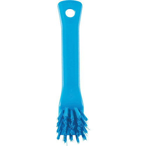Brosse avec rebord grattoir, Soies Ferme, Longueur de 6", Bleu Equipex