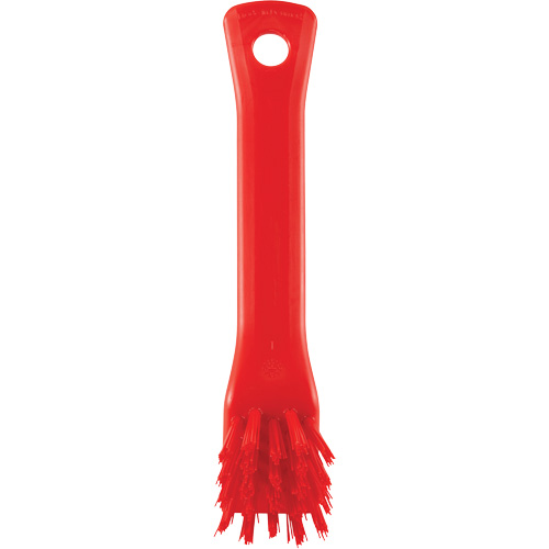 Brosse avec rebord grattoir, Soies Ferme, Longueur de 6", Rouge Equipex