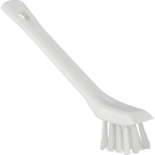 Brosse avec rebord grattoir, Soies Ferme, Longueur de 6", Blanc Equipex