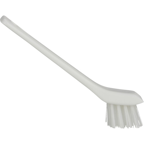 Brosse avec rebord grattoir, Soies Ferme, Longueur de 6", Blanc Equipex