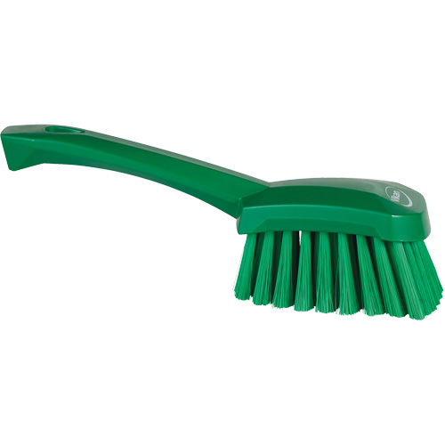 Brosse &agrave; r&eacute;curer avec manche court, Soies Doux, Longueur de 10-1/2", Vert Equipex