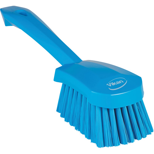 Brosse &agrave; r&eacute;curer avec manche court, Soies Doux, Longueur de 10-1/2", Bleu Equipex