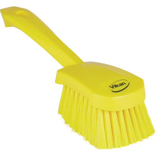 Short-Handled Washing Brush, Soft Bristles, 10-1/2" Long, Yellow Equipex