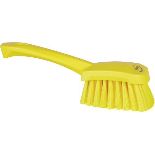 Short-Handled Washing Brush, Soft Bristles, 10-1/2" Long, Yellow Equipex