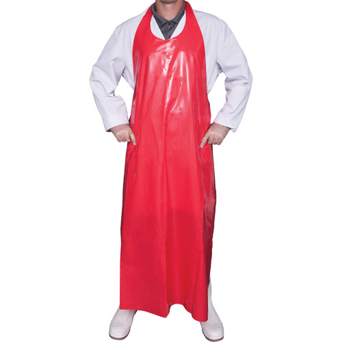 Top Dog 6 Mil. Apron, Polyurethane, 45" L x Red Equipex