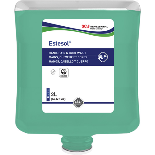 Estesol&reg; Hand, Hair and Body Cleaner, 2 L, Rain Forest, Plastic Cartridge Equipex