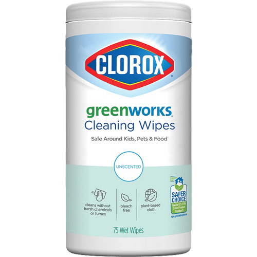 Lingettes nettoyantes GreenWorks, 75 lingettes Equipex