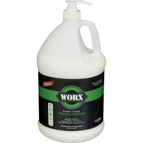 Savon pour les mains sans eau Power Clean, Liquide, 3,78 L, Sans parfum Equipex