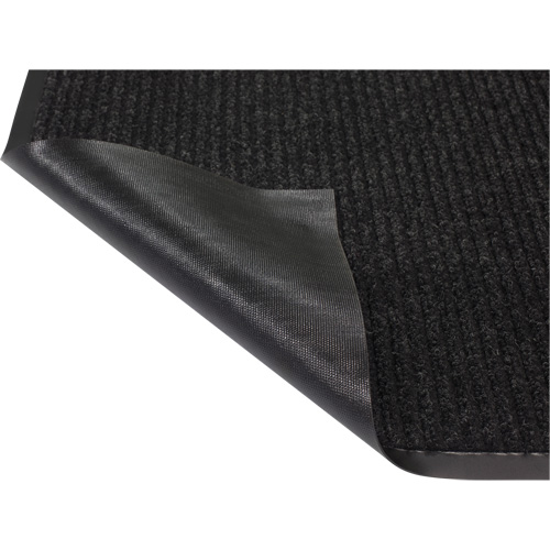 Tapis &agrave; nervures doubles, Essuie-pieds/grattoir, 2' x 3' x 1/4", Charbon Equipex