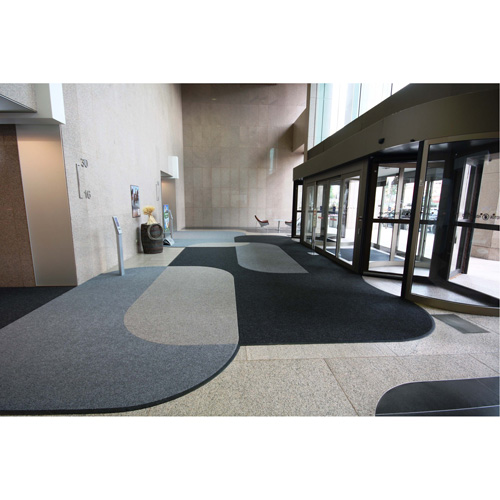 Tapis dentr&eacute;e Supreme Knob, Essuie-pieds/grattoir, 3-1/2' x 6' x 7/16", Charbon Equipex