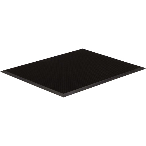 Tapis dentr&eacute;e Gritstop Fingermat, Caoutchouc, Grattoir Type, Motif Style pointe de doigt, 3' x 5', Noir Equipex
