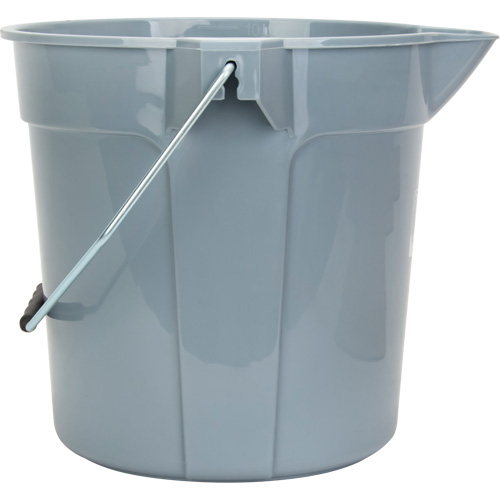 Round Bucket with Pouring Spout, 2.64 US Gal. (10.57 qt.) Capacity, Grey Equipex
