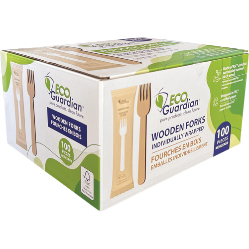 Individually Wrapped Wooden Forks Equipex