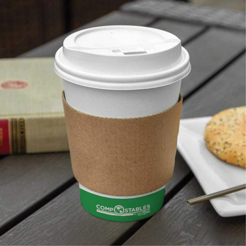 Kraft Coffee Cup Sleeves, Paper, 12 oz. - 20 oz., Brown Equipex