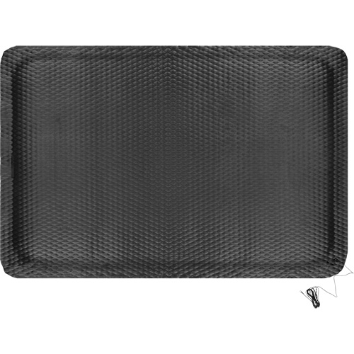 Tapis conductible Hog Heaven, 4' la x 6' lo, 5/8" &eacute;paisseur, Noir, Nitrile Equipex