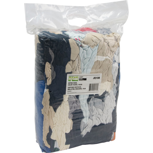 Chiffons fabriqu&eacute;s &agrave; partir de mat&eacute;riaux recycl&eacute;s, Molleton, M&eacute;lange de couleurs, 10 lb Equipex