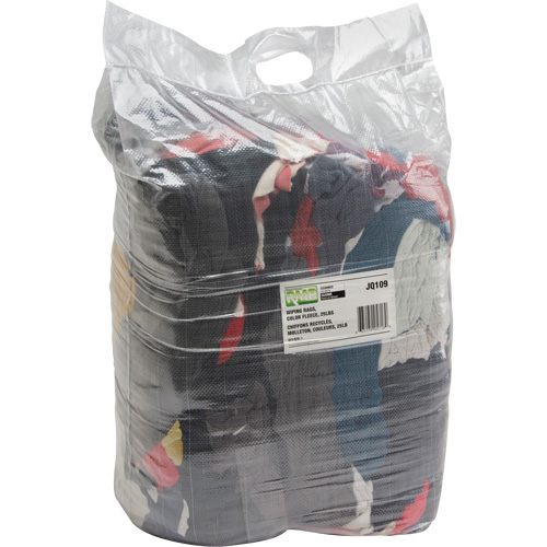 Chiffons fabriqu&eacute;s &agrave; partir de mat&eacute;riaux recycl&eacute;s, Molleton, M&eacute;lange de couleurs, 25 lb Equipex