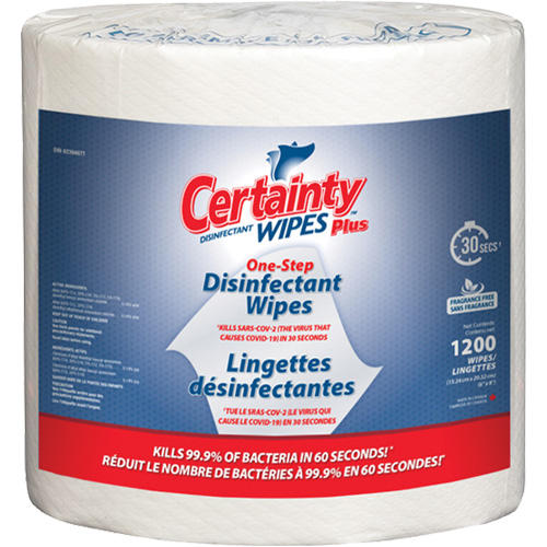 Lingettes d&eacute;sinfectantes, 8" x 6", 1200 lingettes Equipex