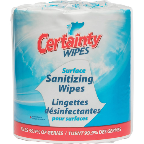 Lingettes d&eacute;sinfectantes pour surfaces, Pochette Equipex