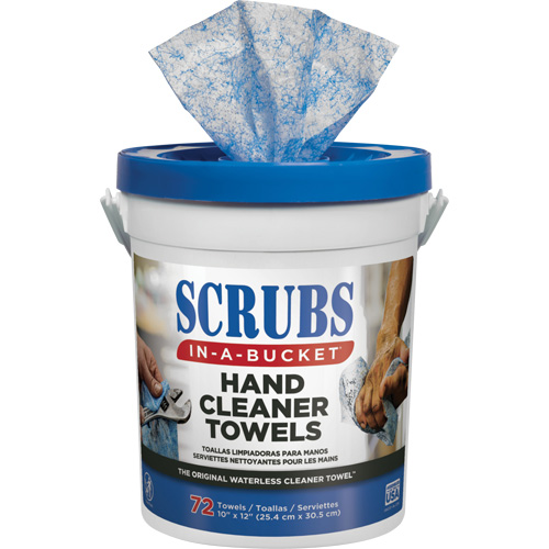 Hand Cleaner Towels, 72 Wipes, 12" x 10" Equipex