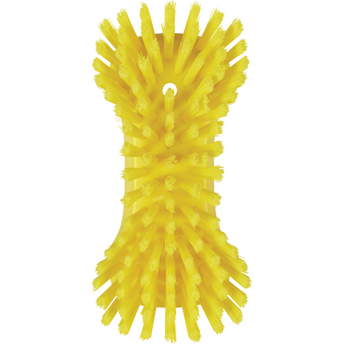 Hand Brush, Extra Stiff Bristles, 9-1/10" Long, Yellow Equipex