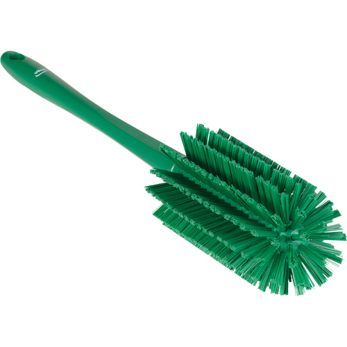 Brosse moyenne avec manche, Soies Ferme, Longueur de 17", Vert Equipex