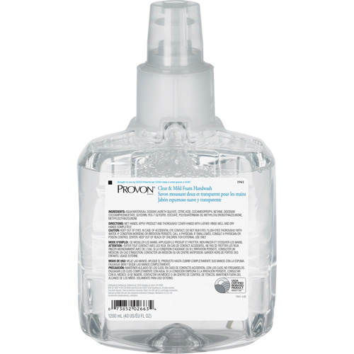 Savon pour les mains doux & clair Provon, Mousse, 1200 ml, Sans parfum Equipex