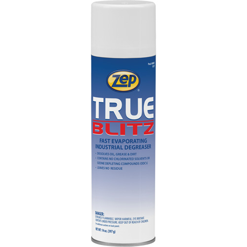 D&eacute;graissant industriel &agrave; &eacute;vaporation rapide True Blitz, 14 oz, Canette a&eacute;rosol Equipex