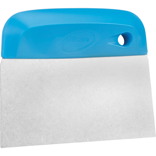 Flexible Stainless Steel Dough Cutter/Scraper, Blue, 4-1/2" W x 5-3/4" L Equipex