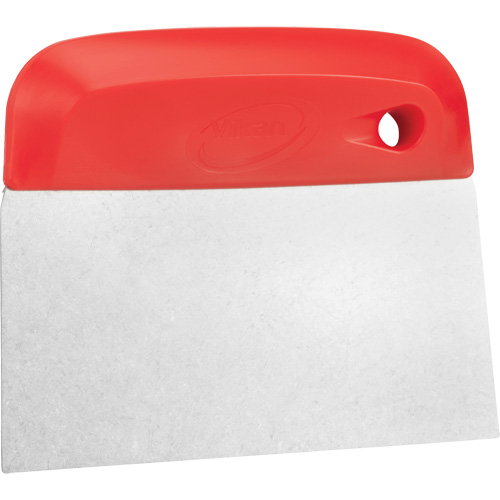 Flexible Stainless Steel Dough Cutter/Scraper, Red, 4-1/2" W x 5-3/4" L Equipex