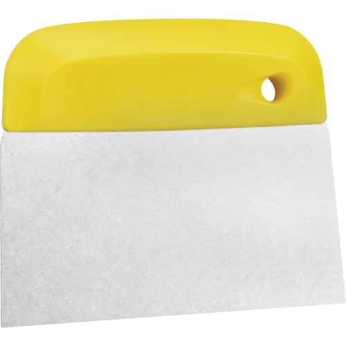 Flexible Stainless Steel Dough Cutter/Scraper, Yellow, 4-1/2" W x 5-3/4" L Equipex
