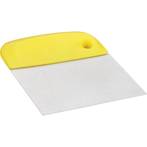 Flexible Stainless Steel Dough Cutter/Scraper, Yellow, 4-1/2" W x 5-3/4" L Equipex