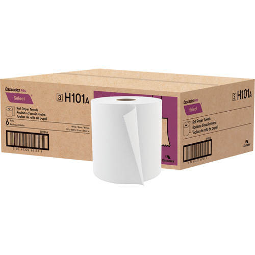PRO Select Roll Paper Towel, 1 Ply, Standard, 1000' L Equipex