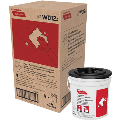 Seau remplissable & couvercle PRO Tuff-Job pour essuie-tout W011 Equipex