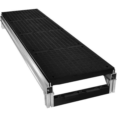 Trousse de plateforme de travail modulaire en aluminium lisse FOUNDATION, 36" la x 72" pr, Capacit&eacute; de 400 lb, Enti&egrave;rement soud&eacute; Equipex