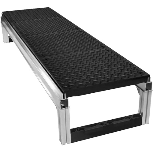 FOUNDATION Diamond-Plate Traction Modular Aluminum Work Platform Kit, 18" W x 72" D, 400 lbs. Capacity, All-Welded Equipex