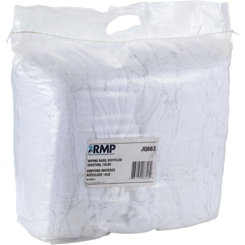 Wiper Rags, White, 10 lbs. Equipex