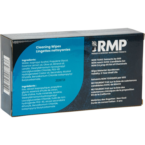X-Large Cleaning Wipes, 80 Wipes, 8" x 8" Equipex