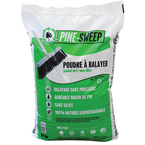 Compos&eacute; de balayage biod&eacute;gradable Pine Sweep, Sac, 22 lb (10 kg) Equipex