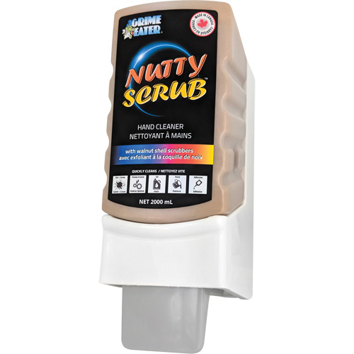 Nettoyant &agrave; mains avec exfoliant en coquille de noyer Nutty Scrub, Pierre ponce, 2000 ml, Cartouche en plastique, Sans parfum Equipex