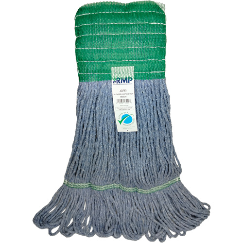 Wide-Band Mop Head, Antimicrobial/Floor Finishing/Specialty, Cotton/Rayon/Synthetic, Loop Style Equipex