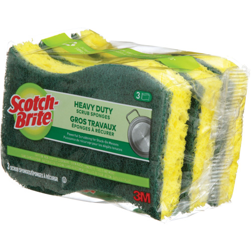 Scotch-Brite&reg; Heavy Duty Scrub Sponge, Scrubbing, 2-3/5" W x 4-2/5" L Equipex