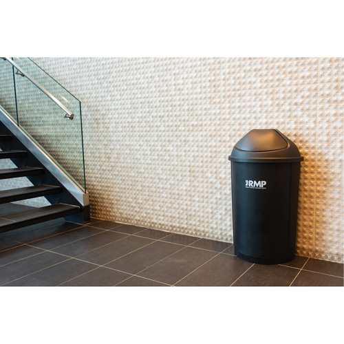 Half-Round Garbage Bin, Polyethylene, 21 US gal. Equipex