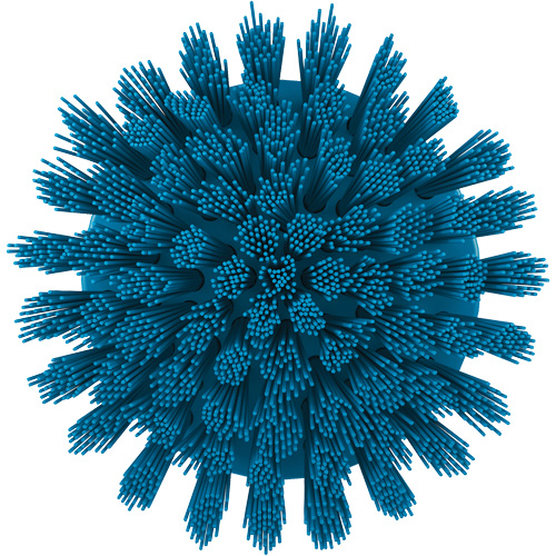 Brosse ronde HyDrive pour perceuse, Soies Tr&egrave;s ferme, Longueur de 3-1/10", Bleu Equipex