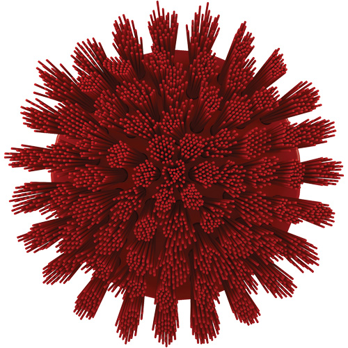 Brosse ronde HyDrive pour perceuse, Soies Tr&egrave;s ferme, Longueur de 3-1/10", Rouge Equipex