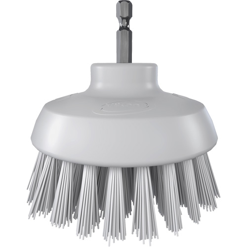 HyDrive Round Drill Brush, Extra Stiff Bristles, 3-1/10" Long, White Equipex