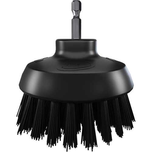 HyDrive Round Drill Brush, Extra Stiff Bristles, 3-1/10" Long, Black Equipex