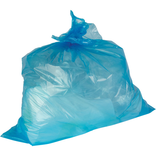 Industrial Garbage Bags, Strong, 35" W x 50" L, 0.9 mils, Blue, 194 L (44 Gal.) Capacity Equipex