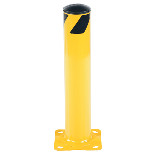 Butoir de s&eacute;curit&eacute;, Acier, 24" h x 4,5" la, Jaune Equipex