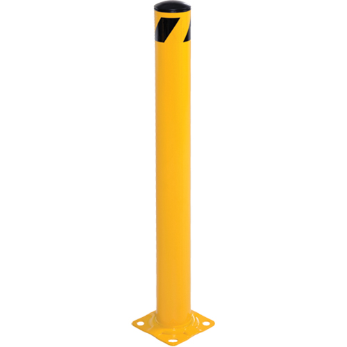 Bollard, Steel, 42" H x 5-1/2" W, Yellow Equipex